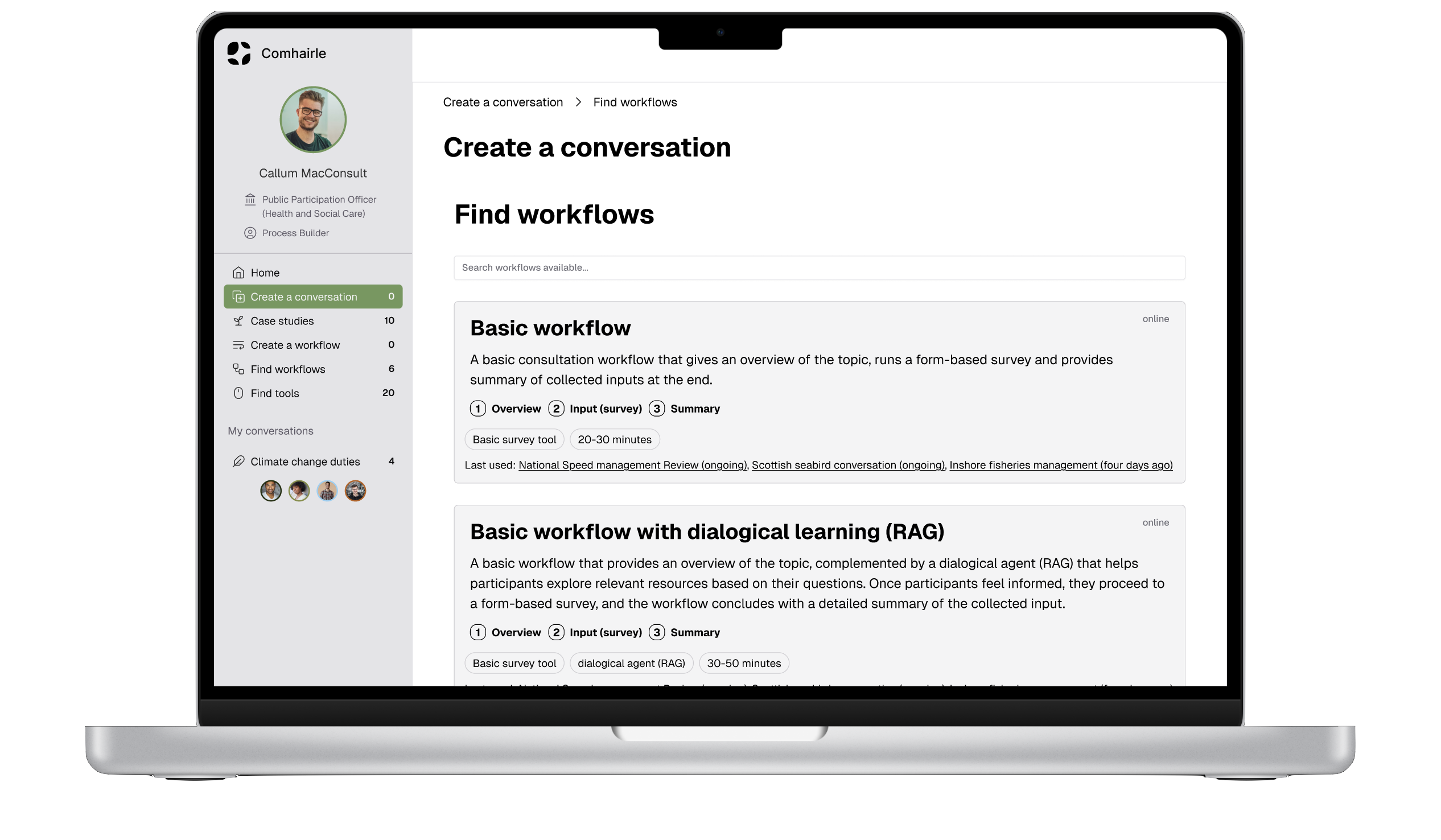Find workflows